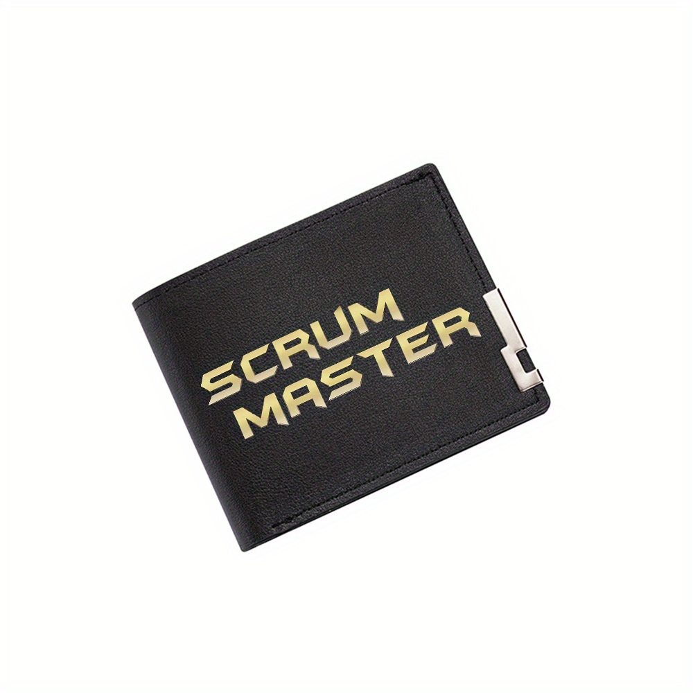 Interior Design Photo - Testo dorato Scrum Master sfondo nero