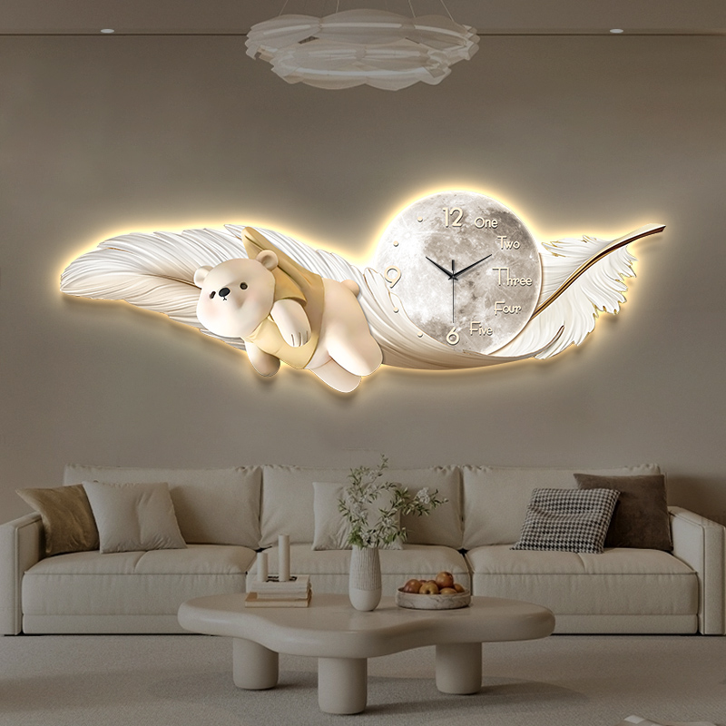 Interior Design Kitchen And Living Room - Orologio da parete di lusso di