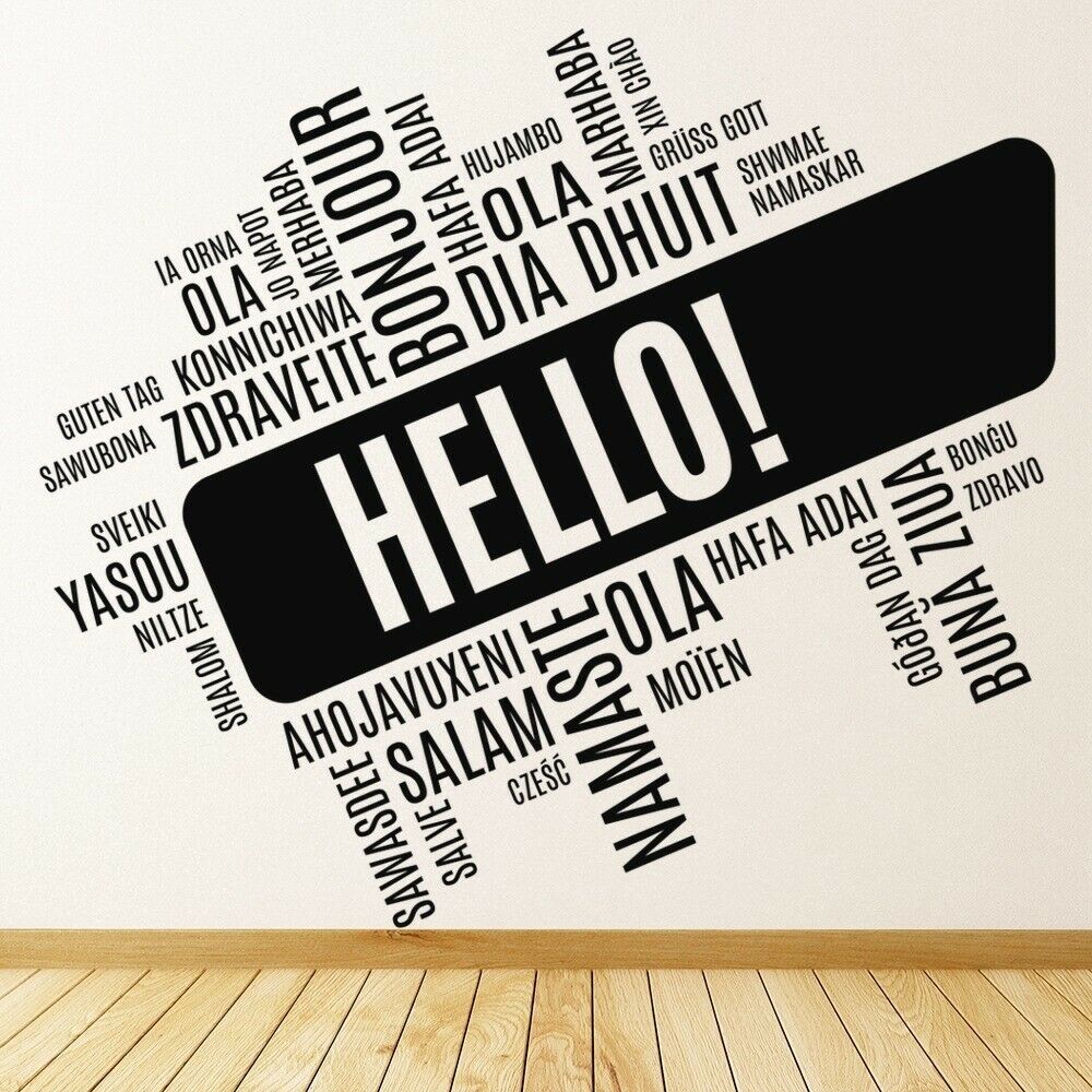 Interior Design Language - Ciao lingua spagnola adesivo soggiorno adesivo