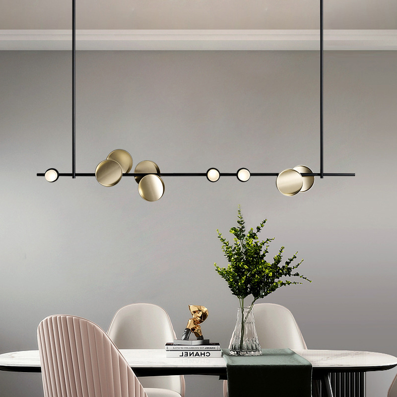 Interior Design Kitchen And Living Room - Lampadario a soffitto moderno e minimalista,