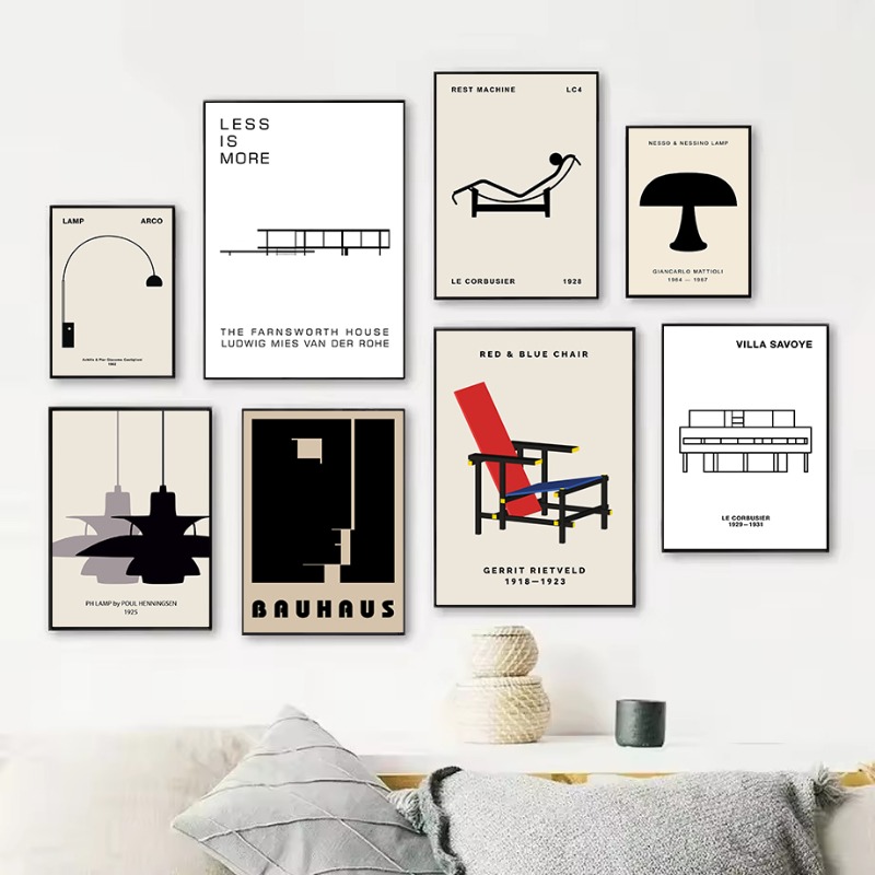 Interior Design Home - Classico poster con design Bauhaus della