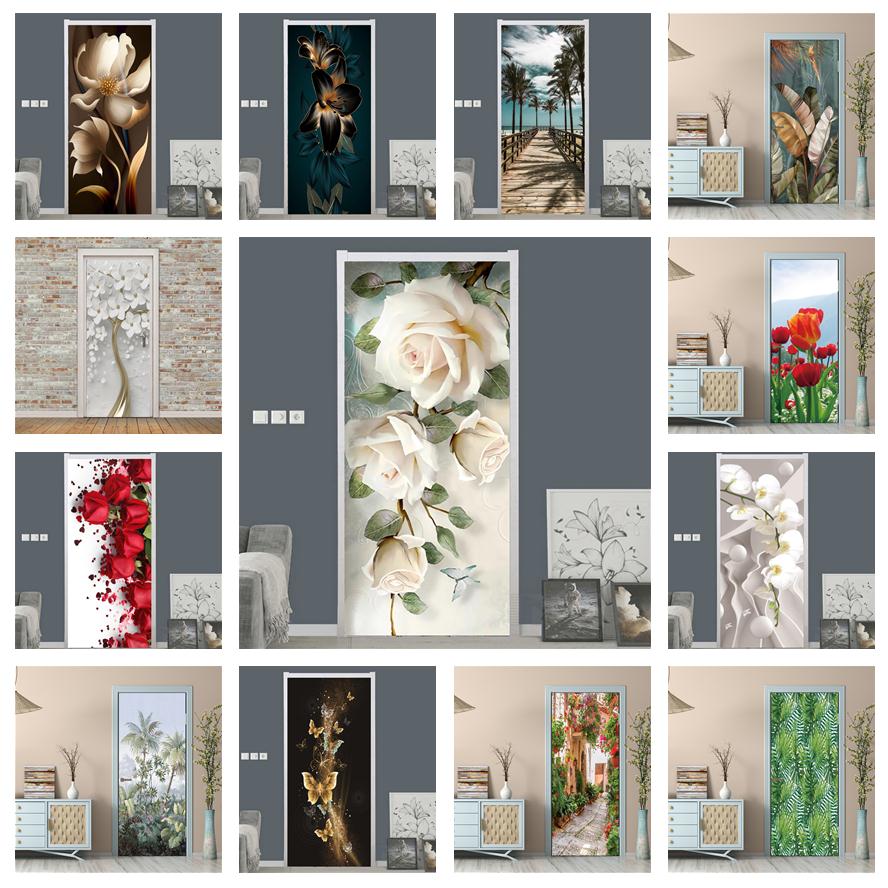 Interior Design Home - Carta da parati fiore rosa bianca