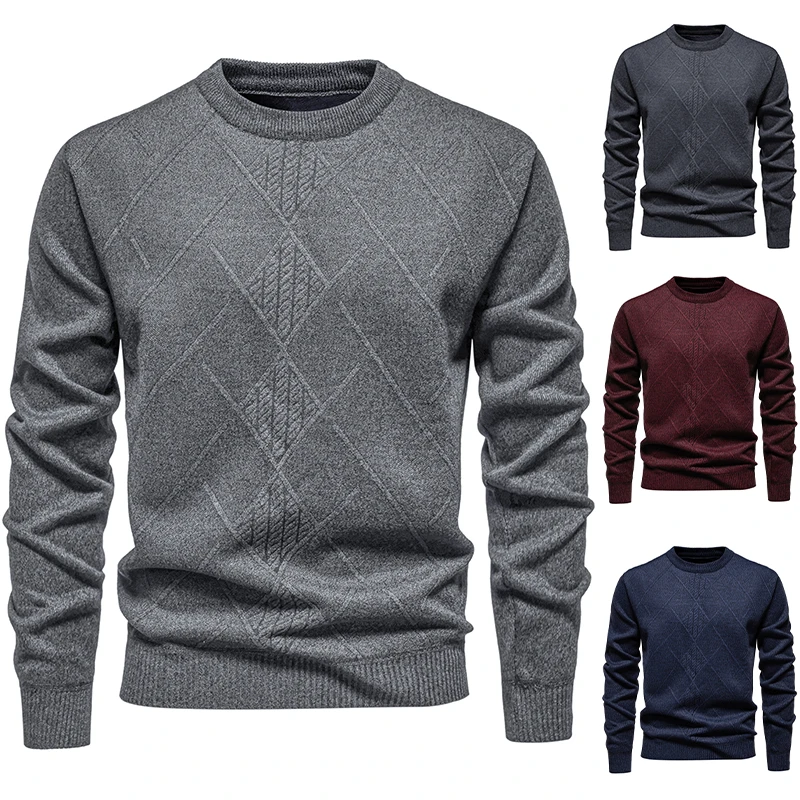 Interior Design Warm - Maglione da Uomo Caldo e Spesso